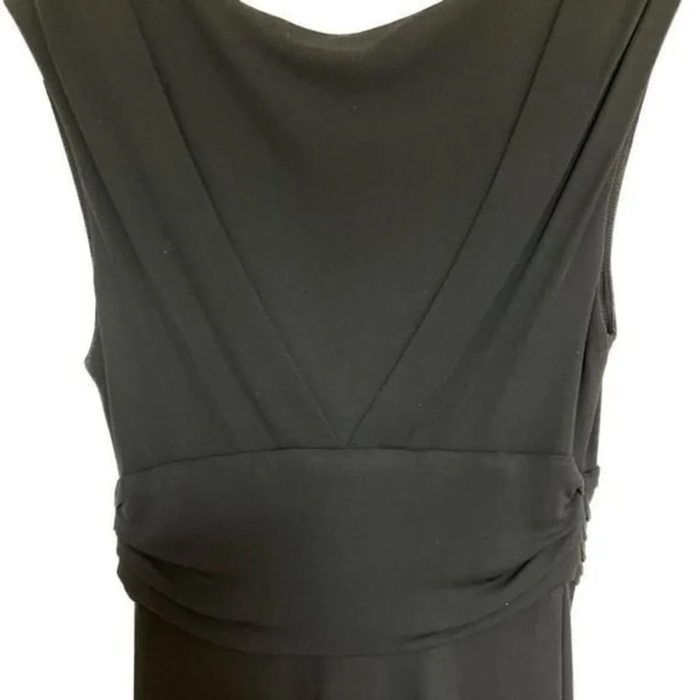 Diane von Furstenberg Black Sleeveless V Neck Dress Glam‎ Minimalist 2